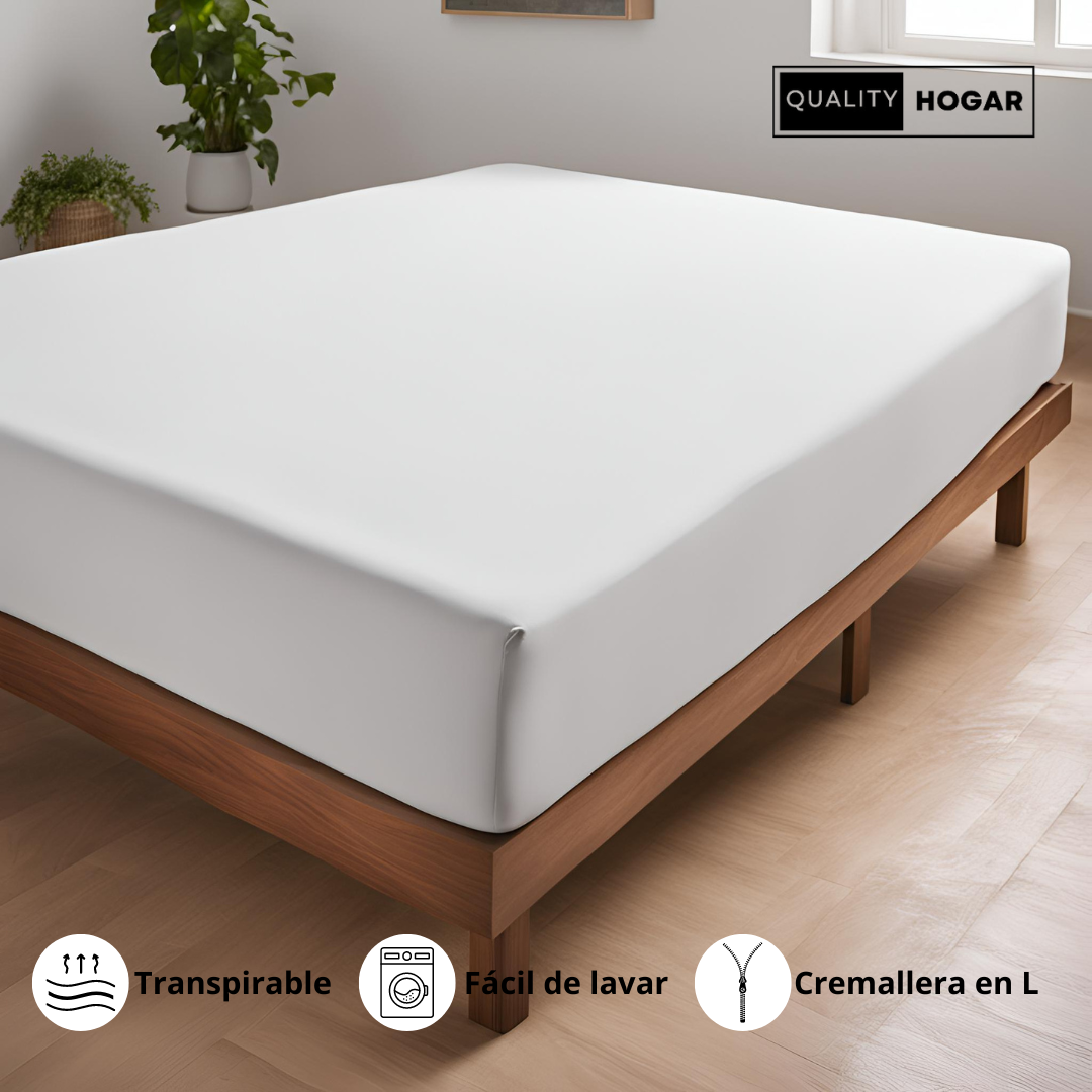 Funda de colchón con cremallera en L